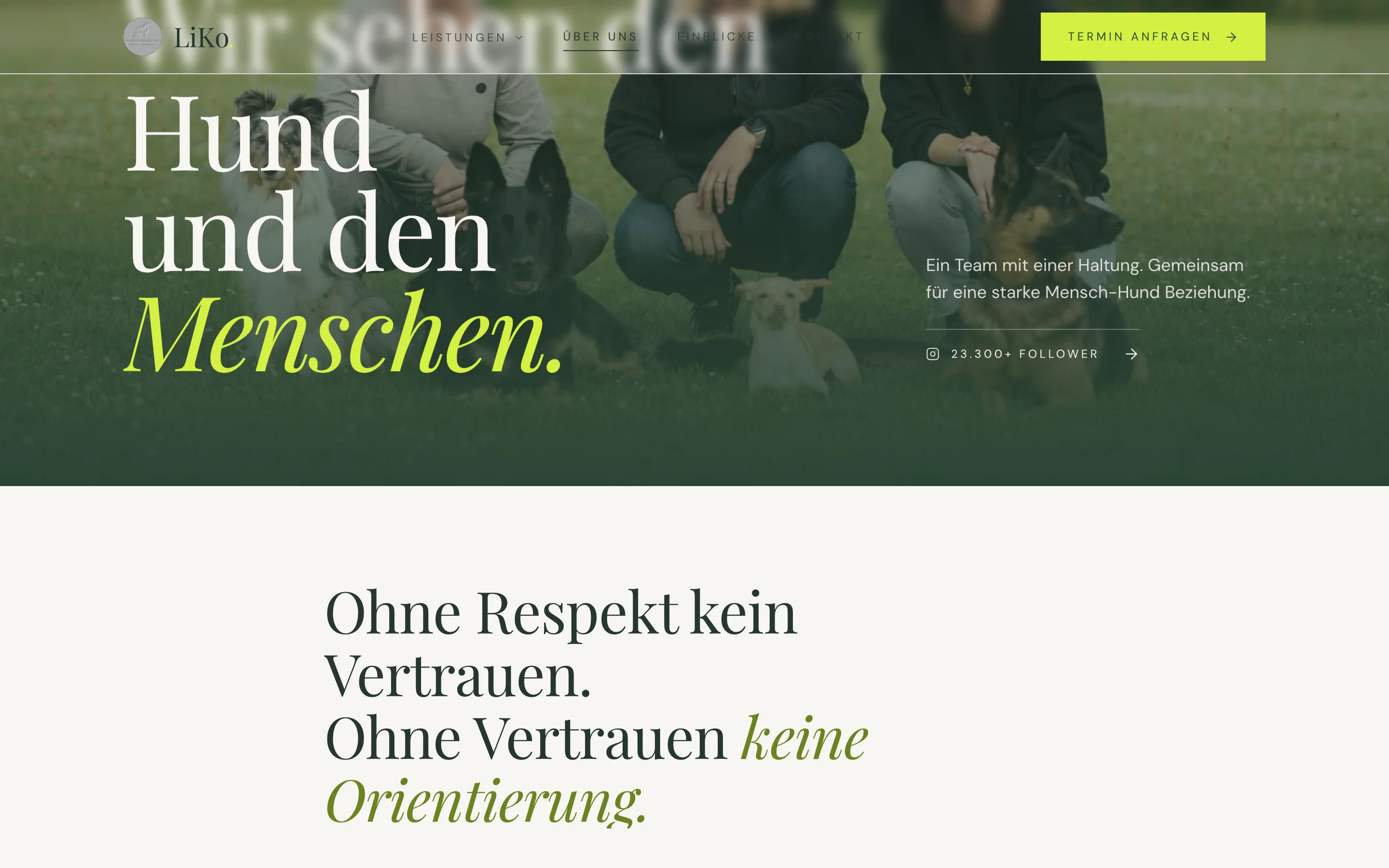Das Team. Jede:r mit eigenem Gesicht.